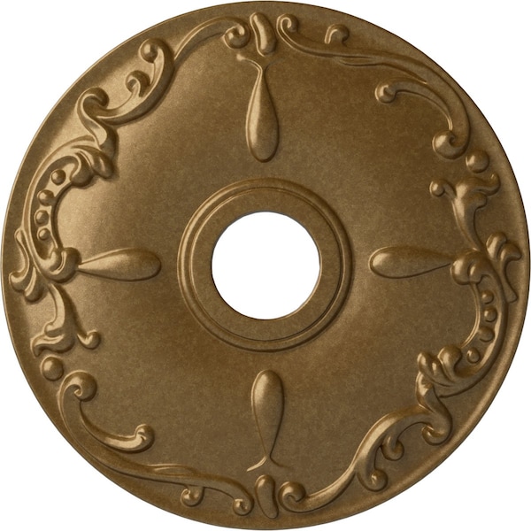 Ekena Millwork Kent Ceiling Medallion (Fits Canopies up to 5"), Hand-Painted Pale Gold, 18"OD x 3 1/2"ID x 1 1/4"P CM18KEPAS - main
